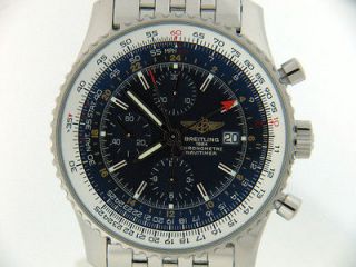Authentic Mens Breitling World Navitimer Chronograph A24322 46mm