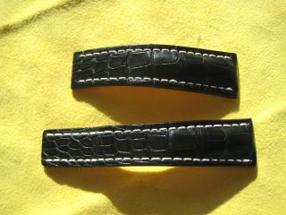 New   Breitling   24/20 Croco Strap   Black   Never Used   For 