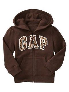 Baby Gap NWT Bryant Park Leopard Arch Logo Hoodie Jacket 12 18 24 