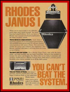 RHODES JANUS I KEYBOARD Original Vintage Magazine AD Down Beat 1978