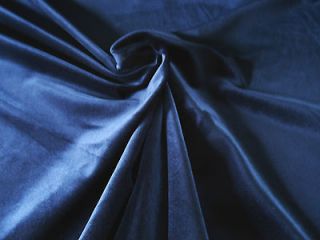 THUNDER BLUE 100% Poly Velvet Apparel Drapery Upholstery Fabric 54 