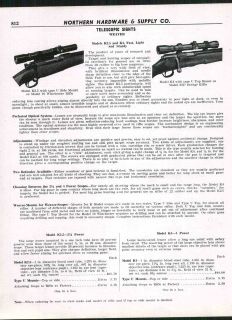 1947 AD Weaver Telescopic Sights Savage Winchester Lyman Rifle Marble 
