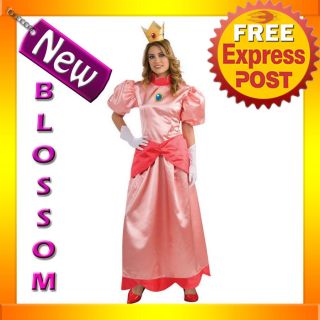   Super Mario Bros Deluxe Princess Peach Fancy Party Dress Adult Costume