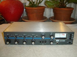 Broadcast Electronics 4R50, Mic Line, 4 Channel Mixer, Preamp, Vintage 