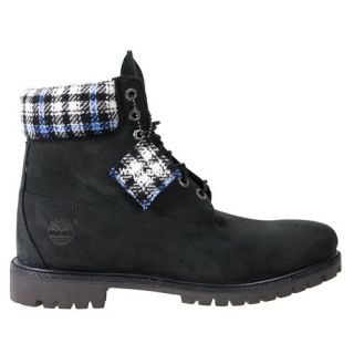 Timberland Mens Boots 6 Inch Black Plaid Woolrich 33562 Sz 8.5 M