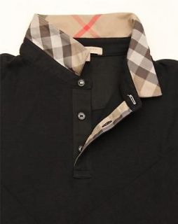 Authentic BURBERRY BRIT Mens T shirt Polo Black Size XS,S,M,L Long 