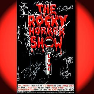 THE ROCKY HORROR SHOW Original Broadway Revival Cast Signed Poster 