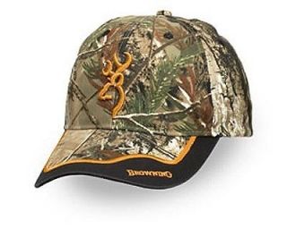 Browning Big BuckMark Hat CAMO RealTree AP Camo Orange Baseball Hat 
