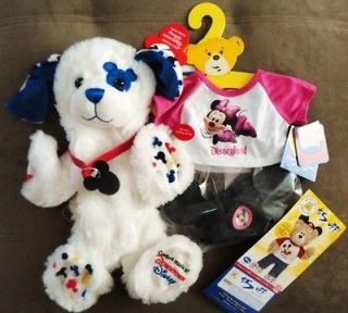 Build a Bear Downtown Disney Exclusive 16 Dog + Minnie Outfit + BC 