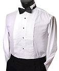 Tuxedo Shirt w/ BOW tie Wing collar all sizes mens formal wedding 