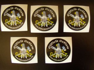 Oilfield Outlaw   5 New Rig Mechanic Hard Hat Stickers
