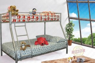 TWIN OVER FULL BUNK BED   INCLUDES SLATS &    BLACK OR 