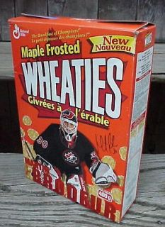   Team Canada NHL New Jersey Devils Martin Brodeur Wheaties Cereal Box