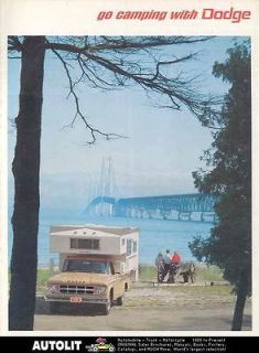 1968 Dodge Pickup Camper Motorhome A100 Van Brochure