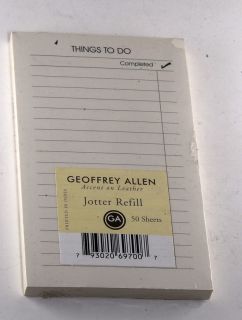 Geoffrey Allen Acent on Leather Jotter Refill Pad 3x5