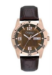 Caravelle by Bulova Mens 44C103 Leather strap sport Watch