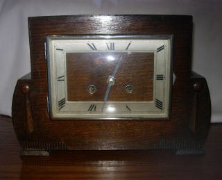 Old Antique Foreign Mantle Shelf Clock Refurbished