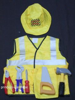 Construction Worker Engineer Kid Child Party Costume Cosplay 7PC FULL 