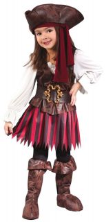 Girls Pirate Costume High Seas Buccaneer Halloween Toddler Infant Kids 