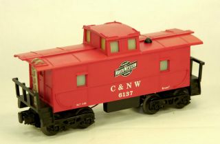 LINE #6137 C&NW CHICAGO & NORTHWESTERN LIGHTED CABOOSE   O / 027 