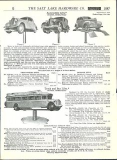 1948 49 AD Curtis Hydraulic Car Auto Automobile Garage Lifts Truck Bus