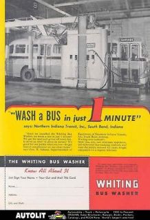 1947 Whiting Bus Washer Sales Brochure Flxible