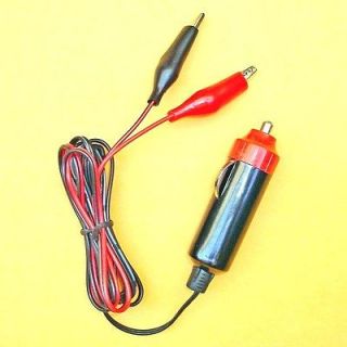   car cigarette lighter auto power plug adaptor with lead wire & 2 clips
