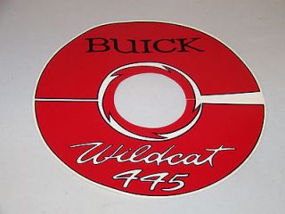 64 65 66 BUICK WILDCAT 445 AIR CLEANER DECAL 14 CLEAR 1964 1965 1966 