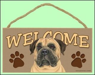 Bull Mastiff 10 x 5 Wooden Welcome Dog Sign New Made in the USA