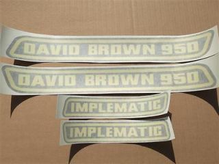 DAVID BROWN 850 950 880 99​0 OLD STYLE HOOD AND IMPLEMATIC DECALS 