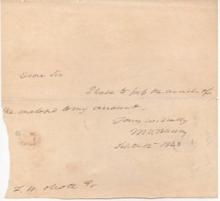 President MARTIN VAN BUREN letter signed 2 times 1828