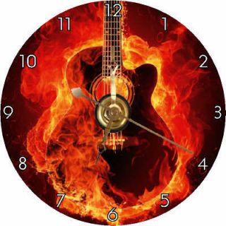 BRAND NEW Burning Guitar / Musical Instrument CD Clock