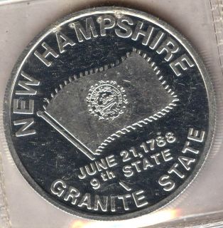 State of New Hampshire Aluminum Token Coin