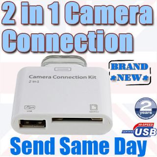 in 1 One USB to SD Card Reader Digital Camera Computer Phone iPad 