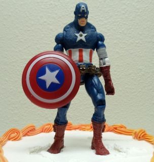   Super Hero Marvel Comic Captain America 6 Birthday Cake Topper Figure