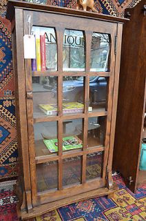 Mission Oak 1 door Bookcase or China Cabinet Arts and Crafts Mission 
