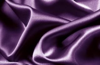 LUXURY 4PCS NEW SOFT KING PURPLE SATIN FLAT/FITTED SHEETS+PILLOWCASES 