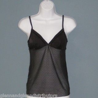 NEW Wolford Body Culture Black Pin Dot Sheer Mesh Camisole   M