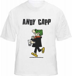 Andy Capp T shirt Cartoon Drinking Beer Lager Cap Stag