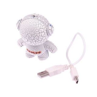 Cute White Cartoon Cracking Child Design Mini SD Card  Player