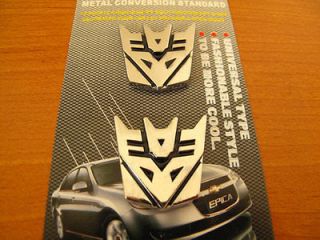   Decal Emblem Transformer Decepticons Auto Metal Car Sticker 3D 3M
