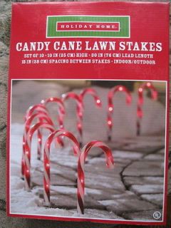Holiday Home Candy Cane Path Lights 10 ct. Outdoor Christmas 