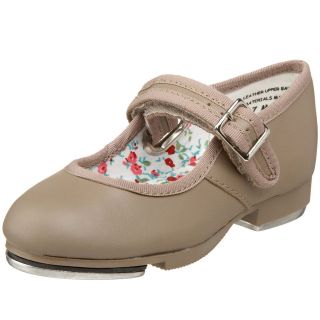 Capezio 3800 Mary Jane strap velcro tap dance shoes girls womens tan 