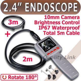   Inspection Borescope Endoscope Pipe 10mm Camera Snake Scope 5m Cable