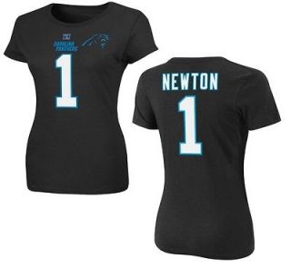Carolina Panthers Cam Newton Womens Black Fair Catch IV Ladies Jersey 