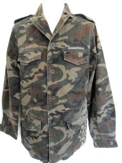   Jacket Mens Coat Military Style Cane Camo Army Green SizesS,M,XL