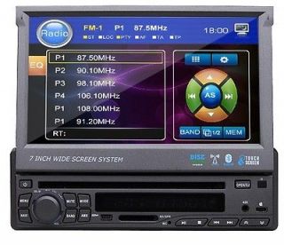 HD In Dash 1 Din 7Touch Screen Car Stereo CD DVD Player Radio Ipod TV 