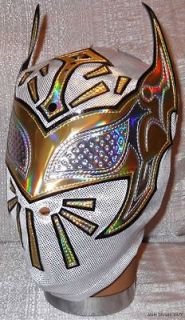 WWE SIN CARA Officially Licensed White / Gold Replica MASK