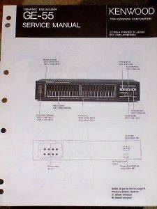 Kenwood GE 55 Graphic Equalizer Service/Parts Manual