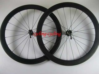700C 50mm clincher carbon fiber road bike wheelset racing bicycle 